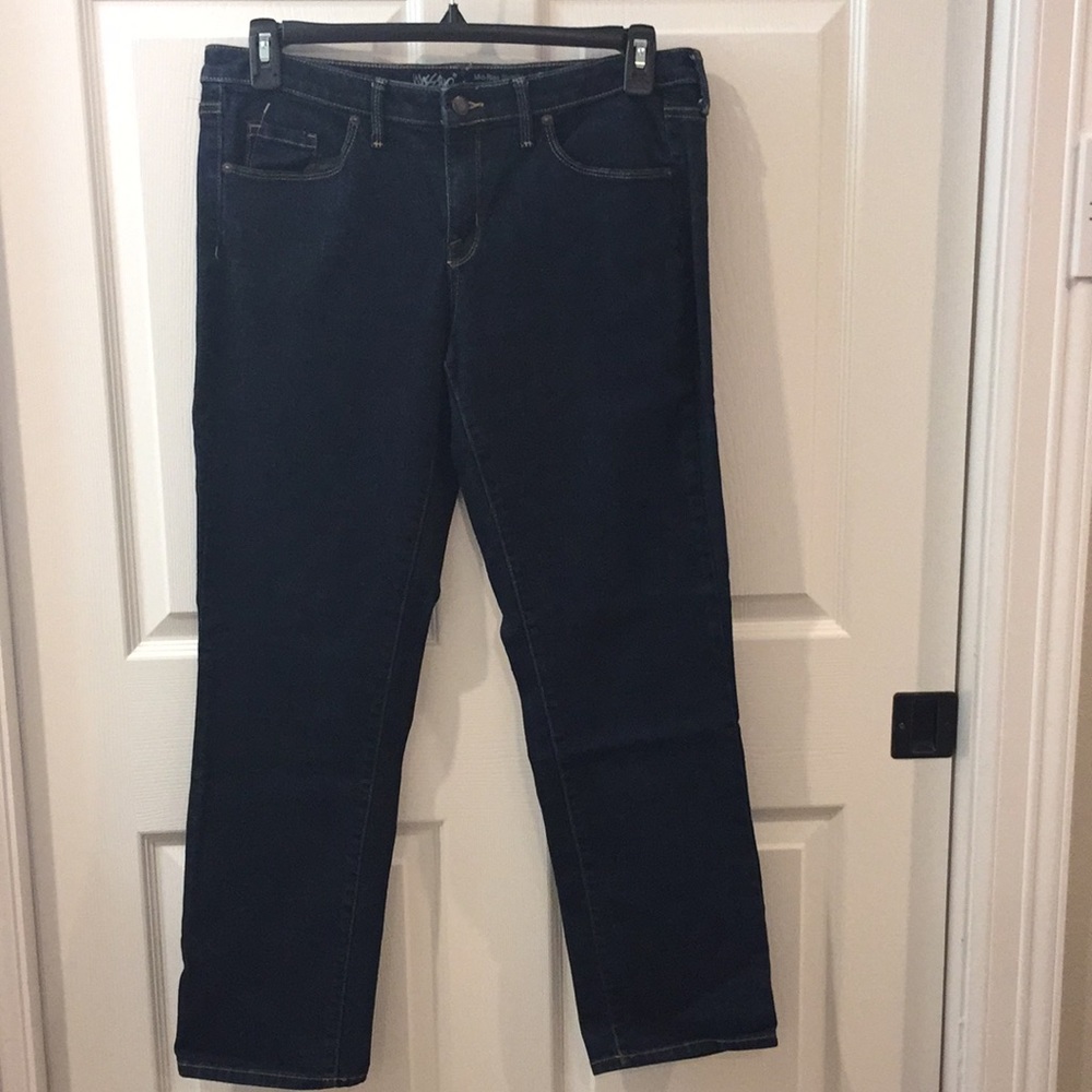 Mossimo mid rise straight leg stretch denim 12S